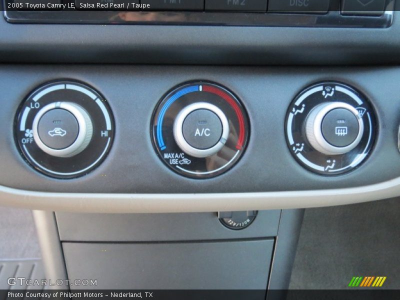 Salsa Red Pearl / Taupe 2005 Toyota Camry LE