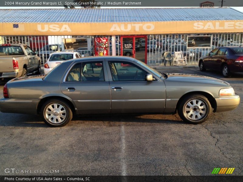 Spruce Green Metallic / Medium Parchment 2004 Mercury Grand Marquis LS
