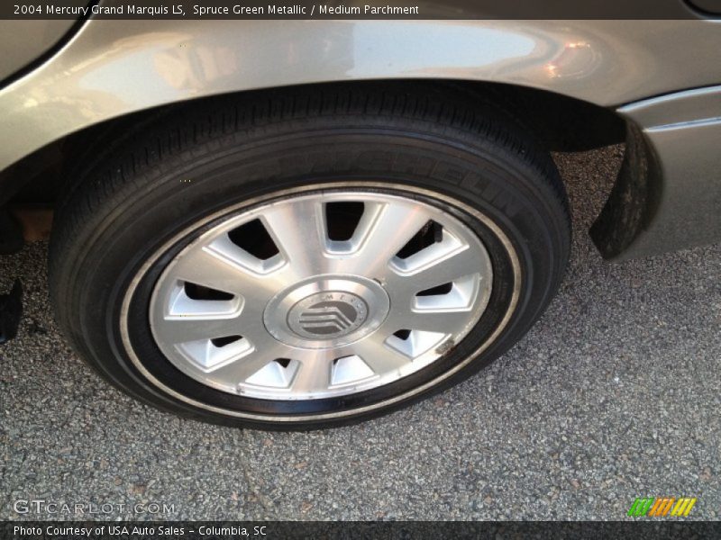 Spruce Green Metallic / Medium Parchment 2004 Mercury Grand Marquis LS