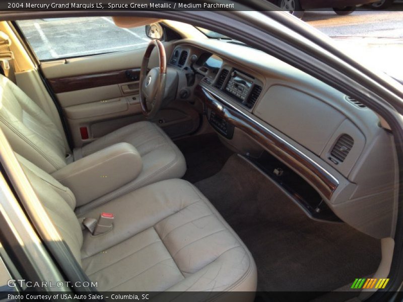 Spruce Green Metallic / Medium Parchment 2004 Mercury Grand Marquis LS