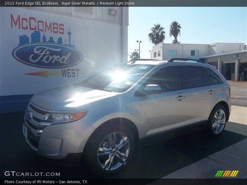 Ingot Silver Metallic / Medium Light Stone 2013 Ford Edge SEL EcoBoost