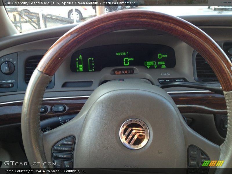 Spruce Green Metallic / Medium Parchment 2004 Mercury Grand Marquis LS