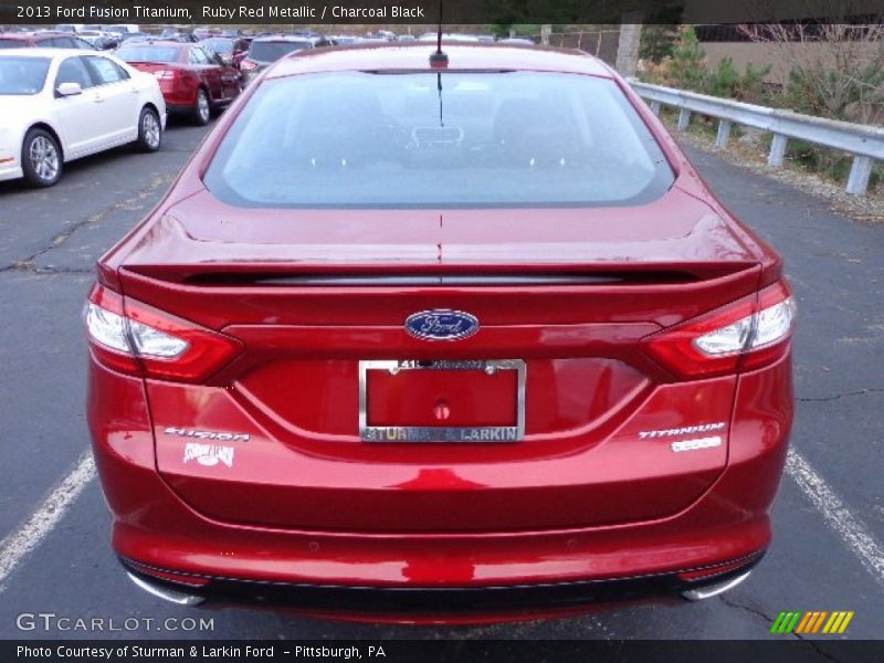 Ruby Red Metallic / Charcoal Black 2013 Ford Fusion Titanium