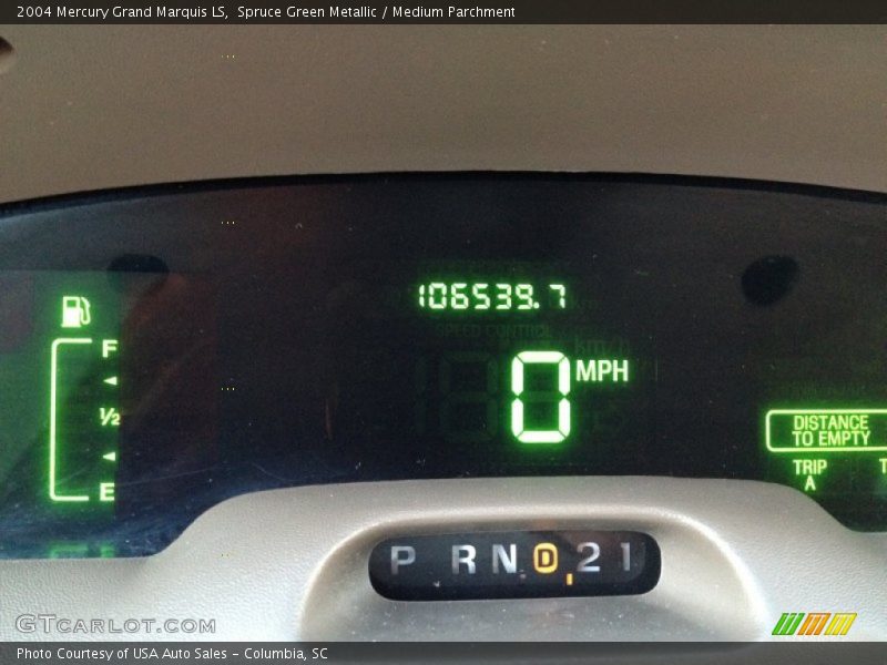 Spruce Green Metallic / Medium Parchment 2004 Mercury Grand Marquis LS