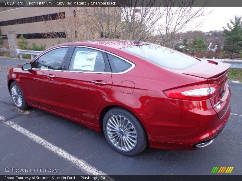 Ruby Red Metallic / Charcoal Black 2013 Ford Fusion Titanium