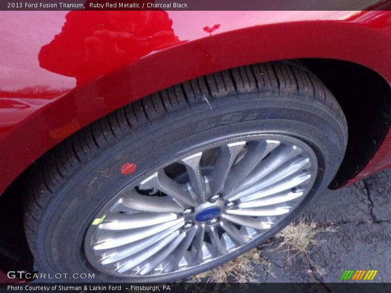 Ruby Red Metallic / Charcoal Black 2013 Ford Fusion Titanium