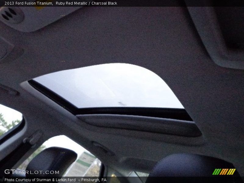 Ruby Red Metallic / Charcoal Black 2013 Ford Fusion Titanium