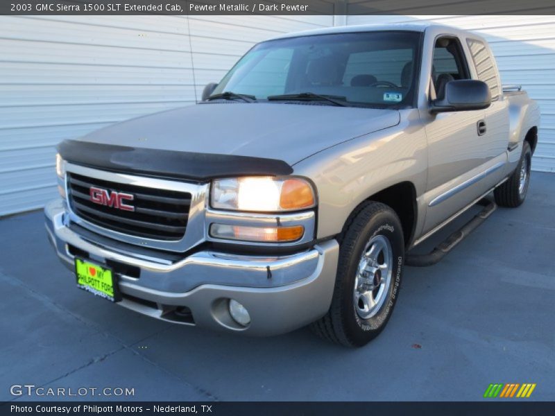 Pewter Metallic / Dark Pewter 2003 GMC Sierra 1500 SLT Extended Cab