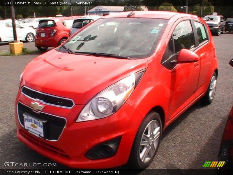 Salsa (Red) / Silver/Silver 2013 Chevrolet Spark LT