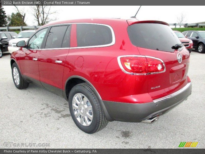 Crystal Red Tintcoat / Titanium 2012 Buick Enclave AWD