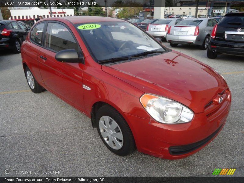 Tango Red / Black 2007 Hyundai Accent GS Coupe