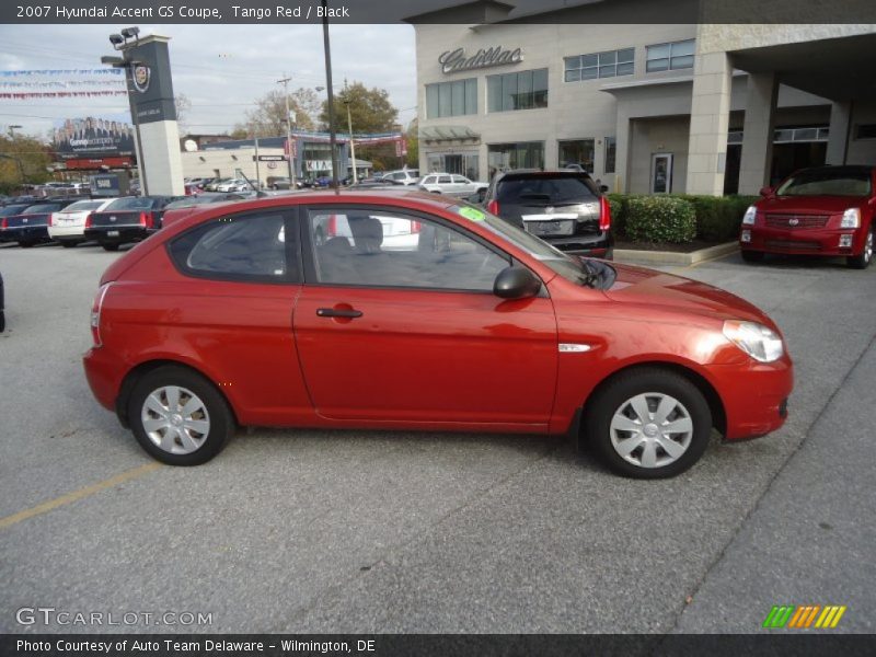 Tango Red / Black 2007 Hyundai Accent GS Coupe