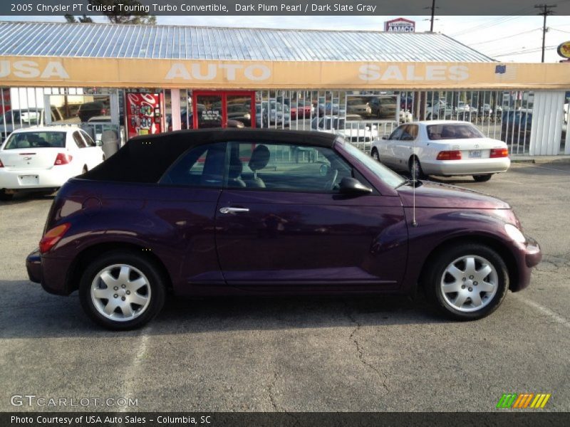 Dark Plum Pearl / Dark Slate Gray 2005 Chrysler PT Cruiser Touring Turbo Convertible