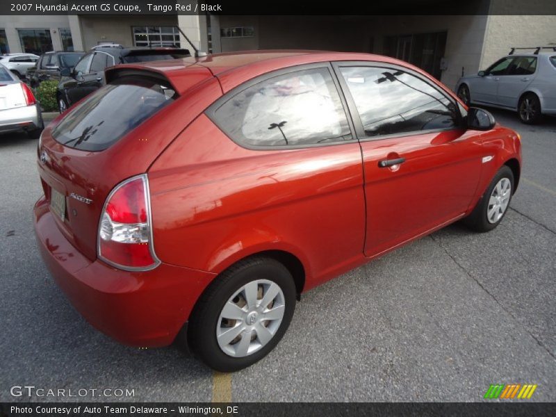 Tango Red / Black 2007 Hyundai Accent GS Coupe