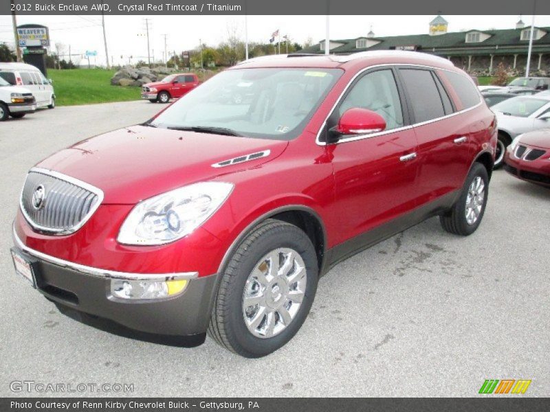 Crystal Red Tintcoat / Titanium 2012 Buick Enclave AWD