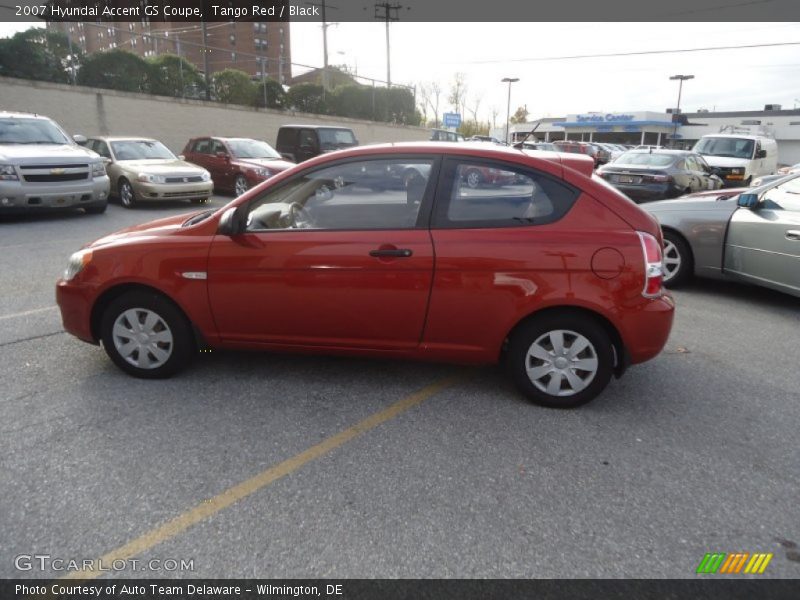 Tango Red / Black 2007 Hyundai Accent GS Coupe