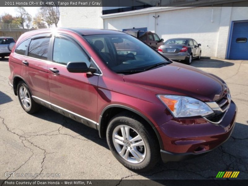 Tango Red Pearl / Gray 2011 Honda CR-V EX 4WD