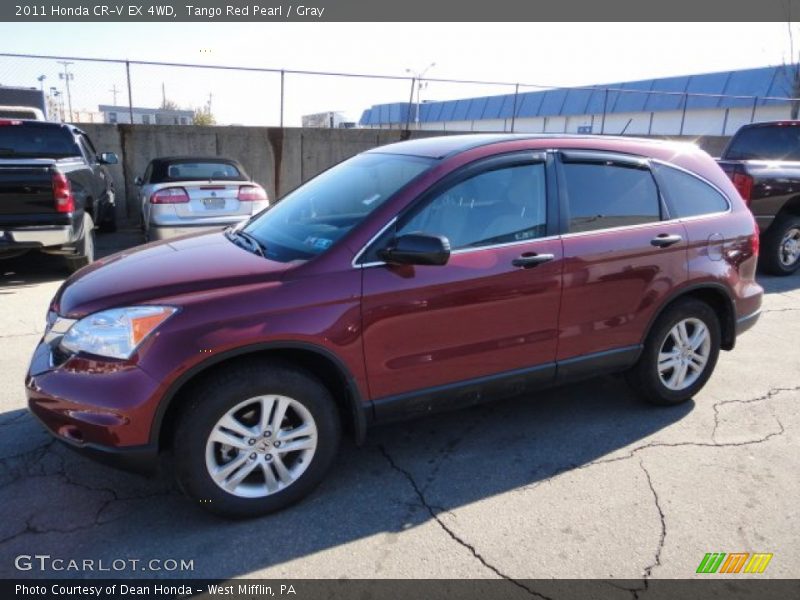 Tango Red Pearl / Gray 2011 Honda CR-V EX 4WD