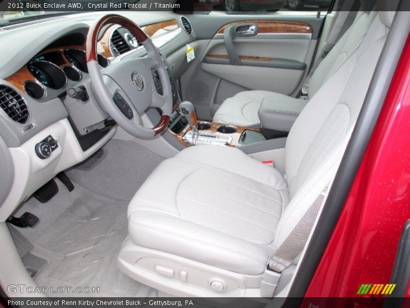 Crystal Red Tintcoat / Titanium 2012 Buick Enclave AWD