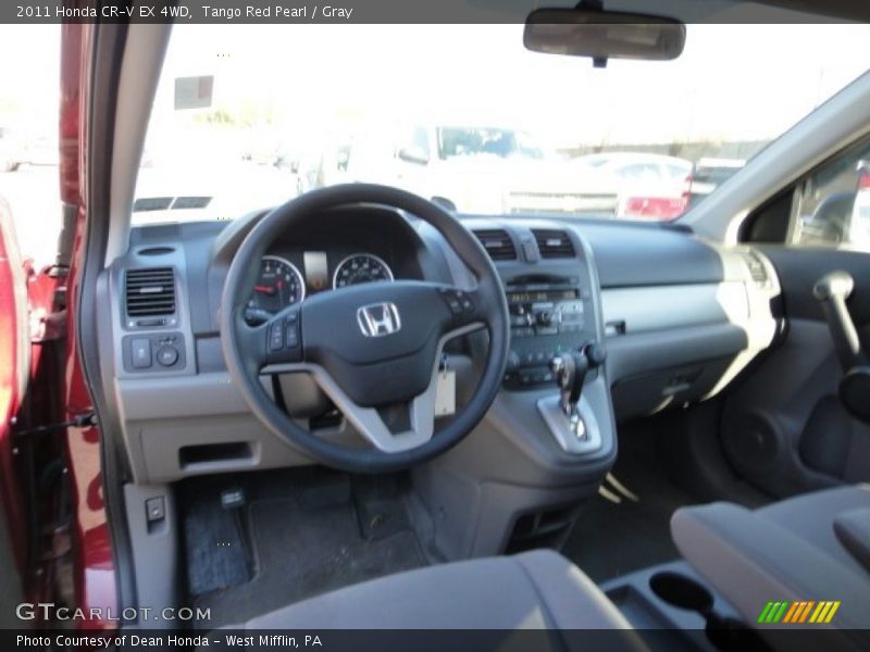 Tango Red Pearl / Gray 2011 Honda CR-V EX 4WD