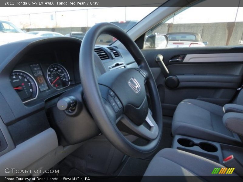 Tango Red Pearl / Gray 2011 Honda CR-V EX 4WD