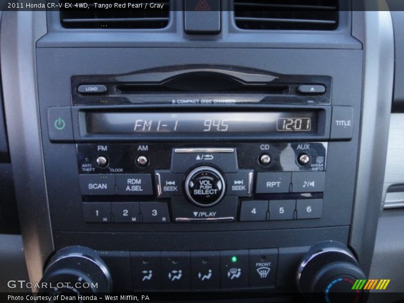 Tango Red Pearl / Gray 2011 Honda CR-V EX 4WD