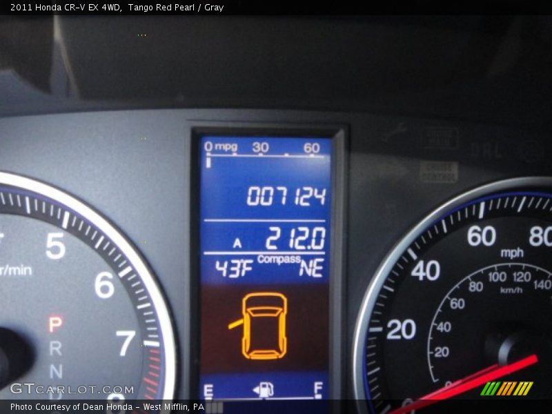 Tango Red Pearl / Gray 2011 Honda CR-V EX 4WD