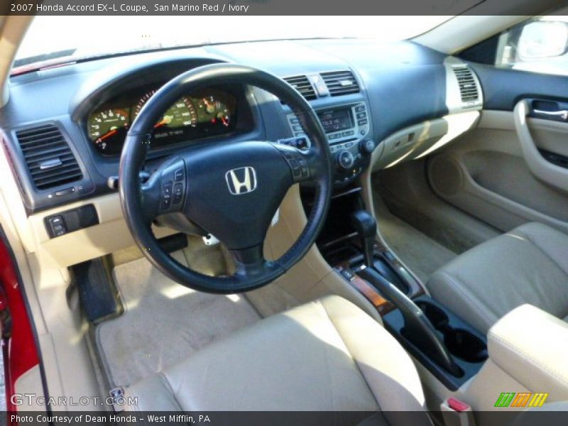 San Marino Red / Ivory 2007 Honda Accord EX-L Coupe