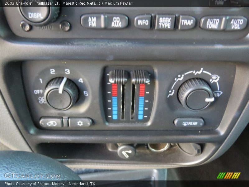 Controls of 2003 TrailBlazer LT