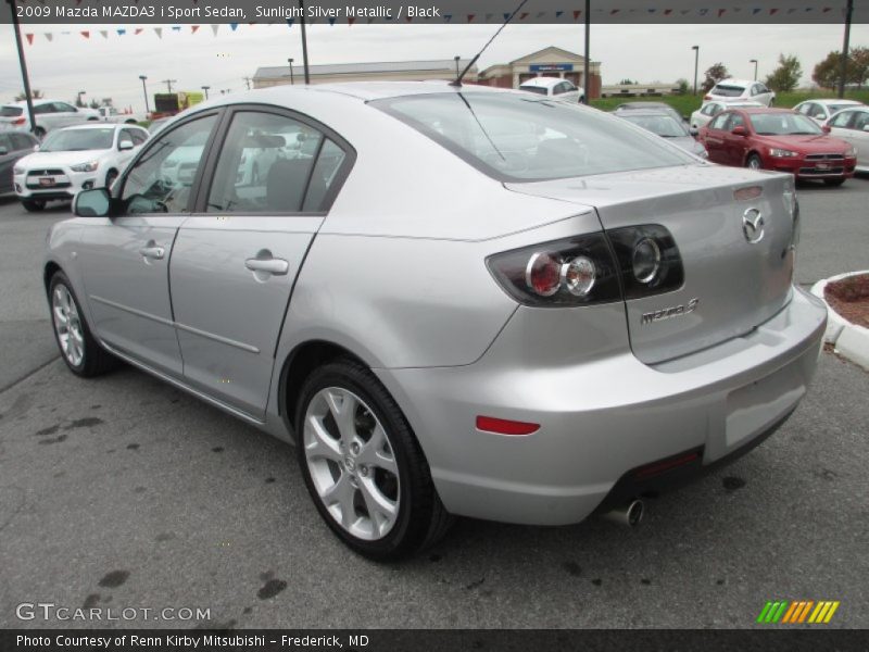 Sunlight Silver Metallic / Black 2009 Mazda MAZDA3 i Sport Sedan