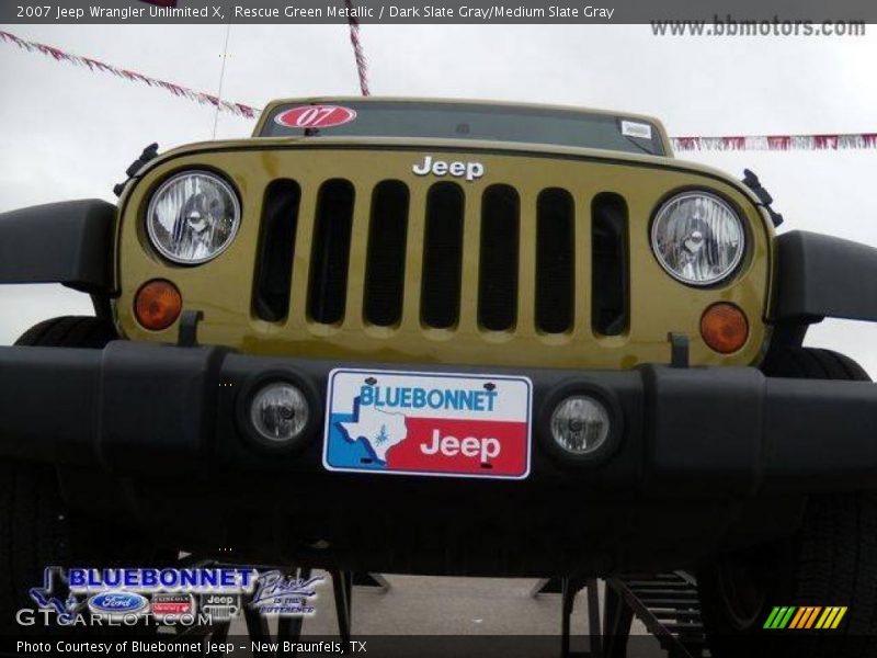 Rescue Green Metallic / Dark Slate Gray/Medium Slate Gray 2007 Jeep Wrangler Unlimited X