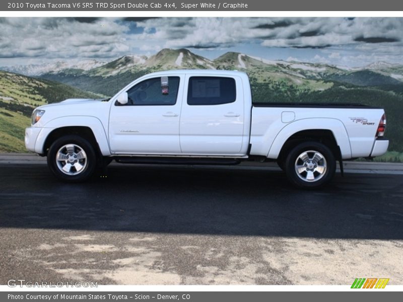 Super White / Graphite 2010 Toyota Tacoma V6 SR5 TRD Sport Double Cab 4x4