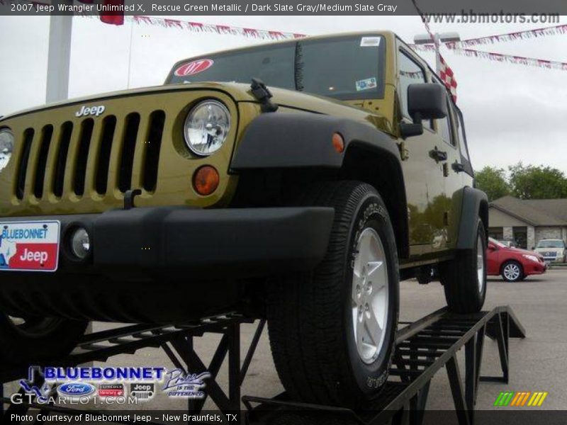 Rescue Green Metallic / Dark Slate Gray/Medium Slate Gray 2007 Jeep Wrangler Unlimited X