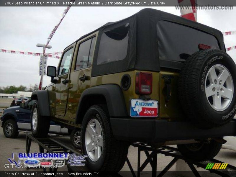 Rescue Green Metallic / Dark Slate Gray/Medium Slate Gray 2007 Jeep Wrangler Unlimited X