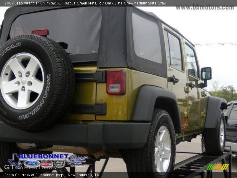 Rescue Green Metallic / Dark Slate Gray/Medium Slate Gray 2007 Jeep Wrangler Unlimited X