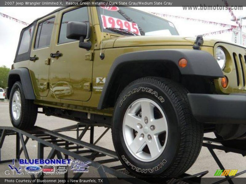 Rescue Green Metallic / Dark Slate Gray/Medium Slate Gray 2007 Jeep Wrangler Unlimited X