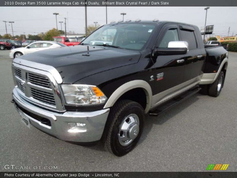 Brilliant Black Crystal Pearl / Dark Slate 2010 Dodge Ram 3500 Laramie Mega Cab 4x4 Dually