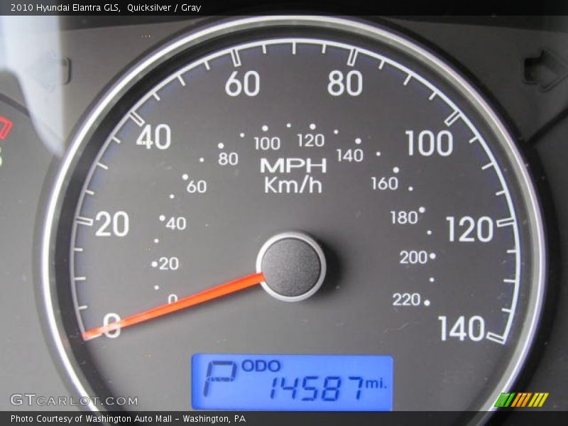 Quicksilver / Gray 2010 Hyundai Elantra GLS