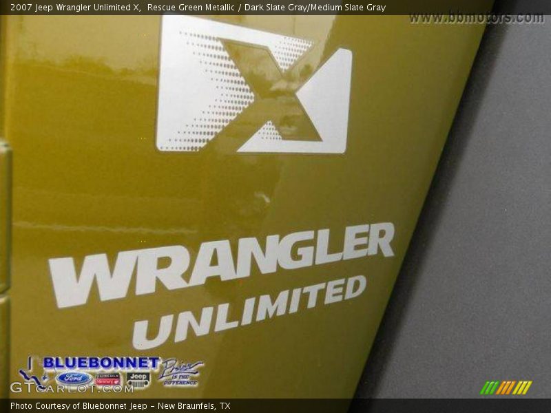 Rescue Green Metallic / Dark Slate Gray/Medium Slate Gray 2007 Jeep Wrangler Unlimited X