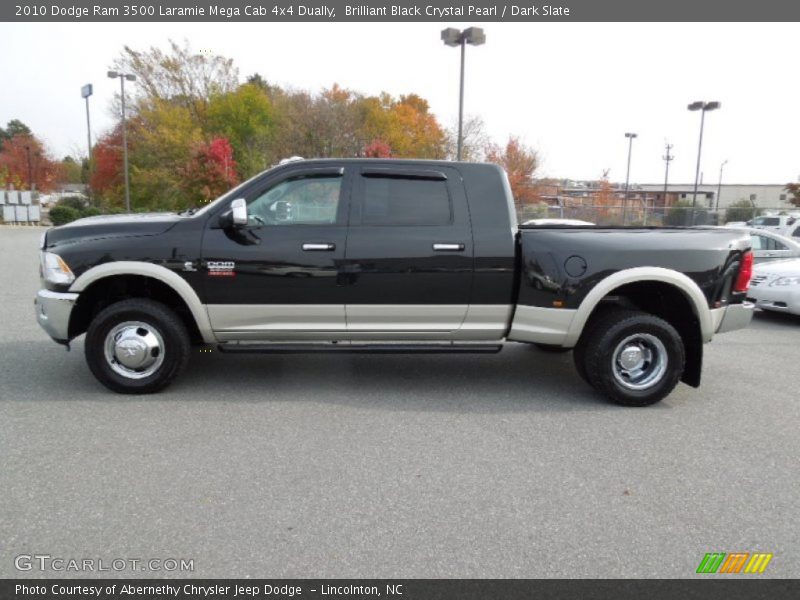  2010 Ram 3500 Laramie Mega Cab 4x4 Dually Brilliant Black Crystal Pearl