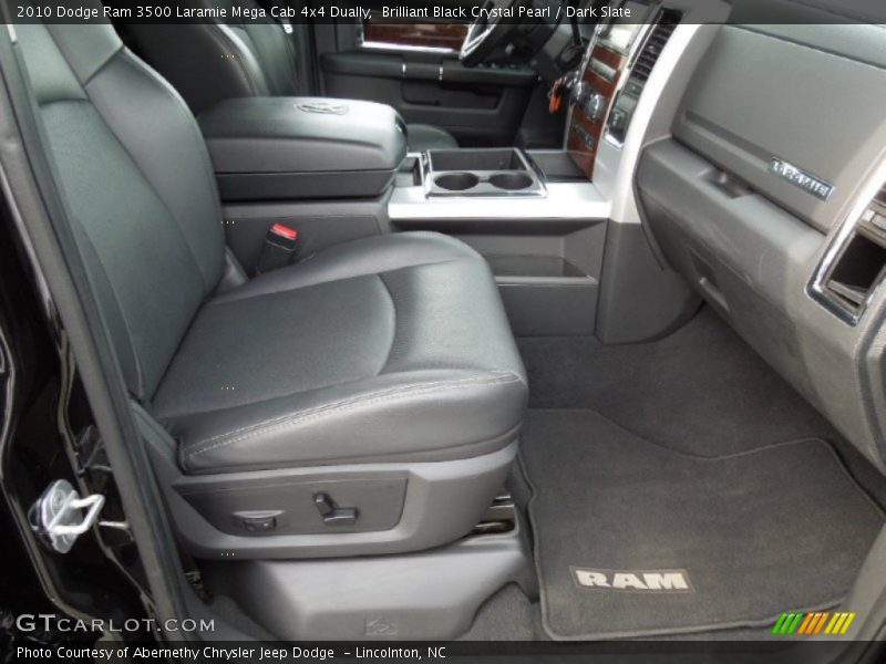 Front Seat of 2010 Ram 3500 Laramie Mega Cab 4x4 Dually
