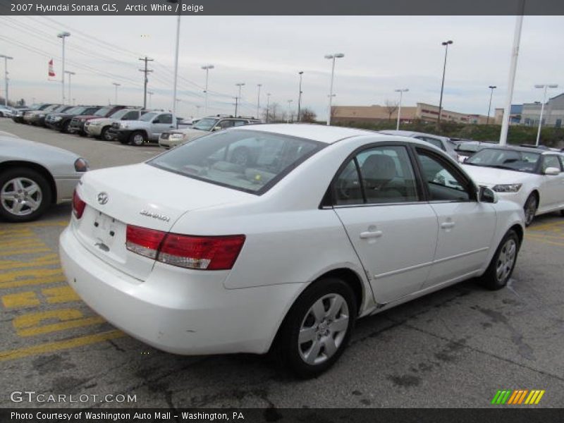 Arctic White / Beige 2007 Hyundai Sonata GLS