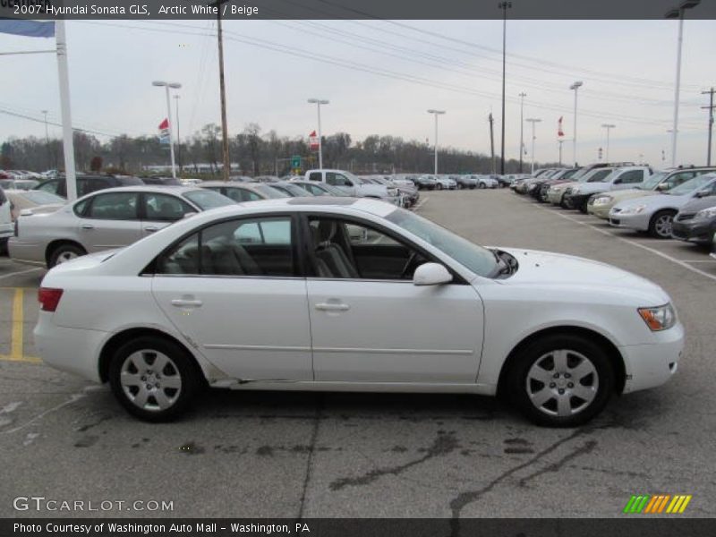 Arctic White / Beige 2007 Hyundai Sonata GLS