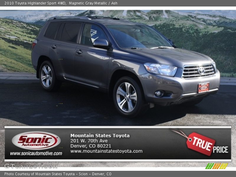 Magnetic Gray Metallic / Ash 2010 Toyota Highlander Sport 4WD