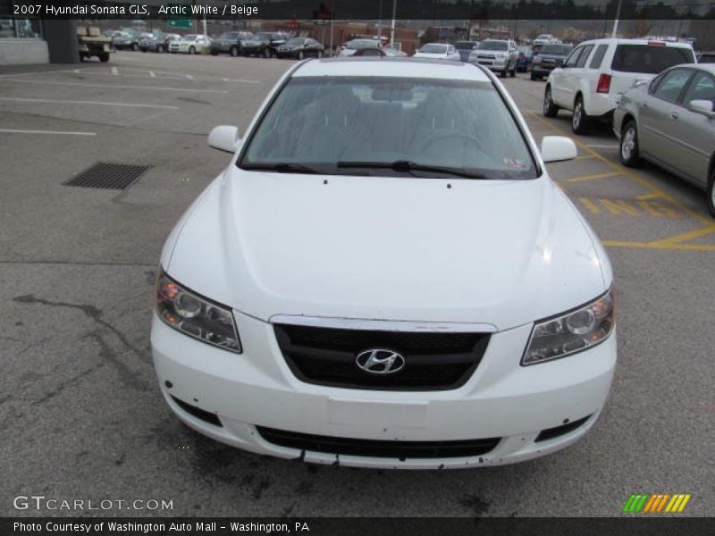Arctic White / Beige 2007 Hyundai Sonata GLS