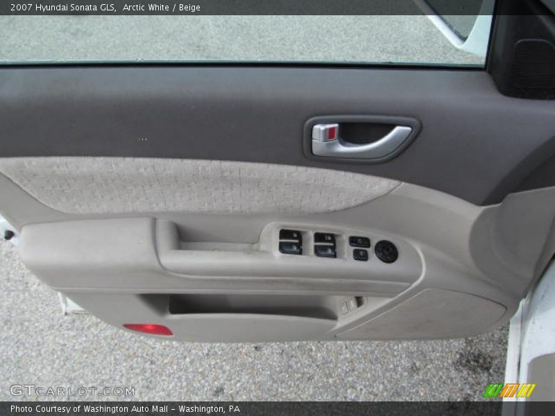 Arctic White / Beige 2007 Hyundai Sonata GLS