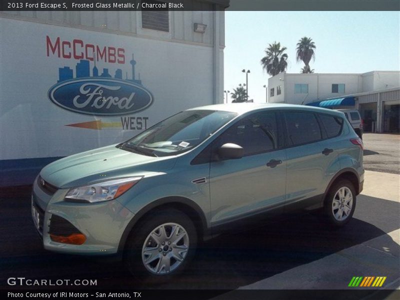 Frosted Glass Metallic / Charcoal Black 2013 Ford Escape S
