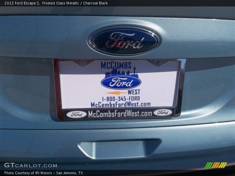Frosted Glass Metallic / Charcoal Black 2013 Ford Escape S