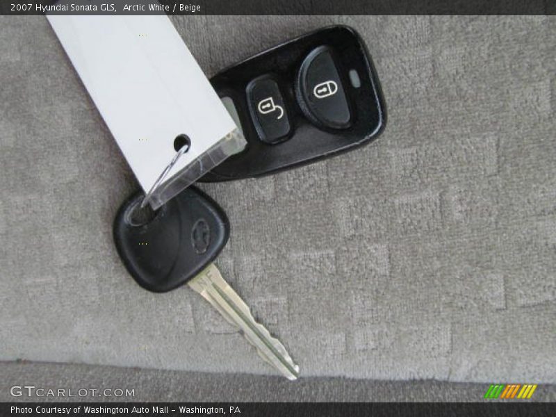 Arctic White / Beige 2007 Hyundai Sonata GLS