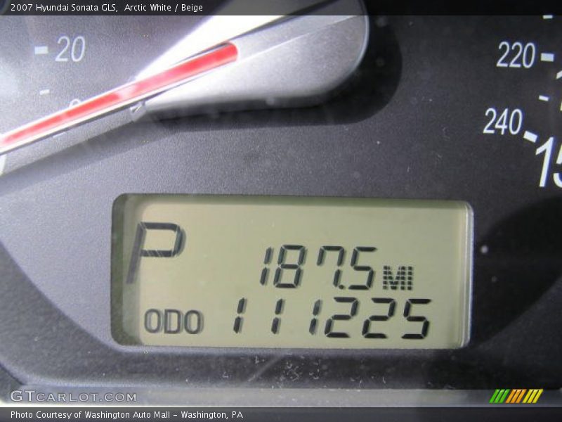 Arctic White / Beige 2007 Hyundai Sonata GLS
